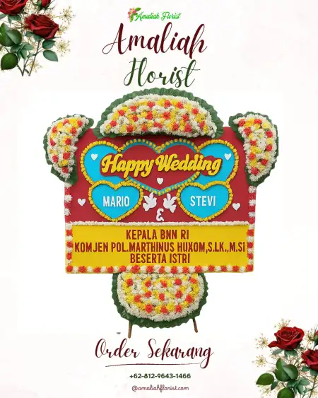 Papan Bunga Pernikahan Datinawong
